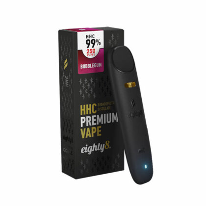 Eighty8 Ηλεκτρονικό Τσιγάρο Μιας Χρήσης 99% HHC Bubblegum – 0.5ml